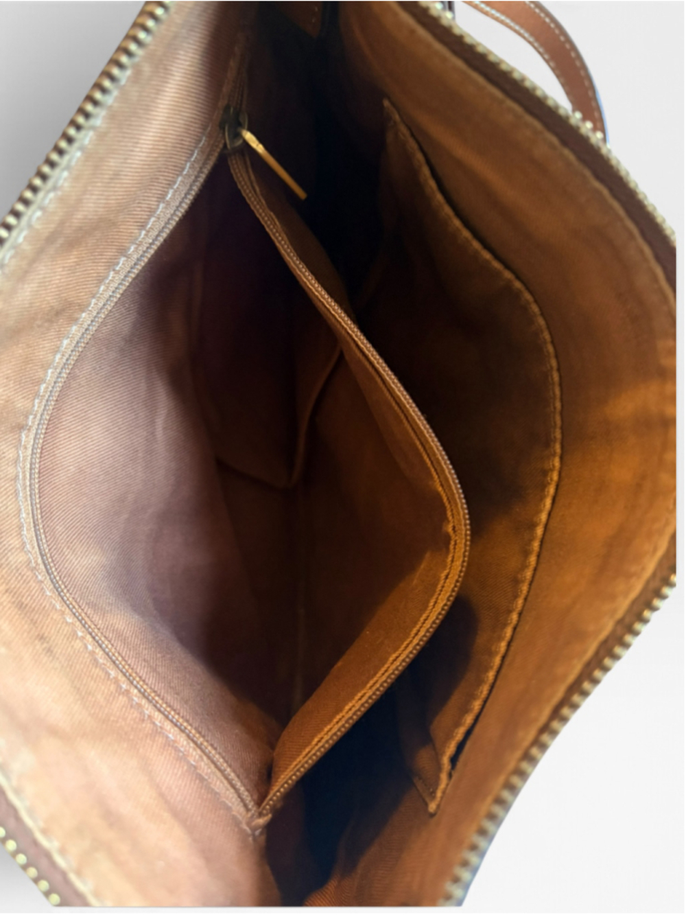 Fossil Emma Brown Leather Crossbody Bag Purse - Picture 7 of 7